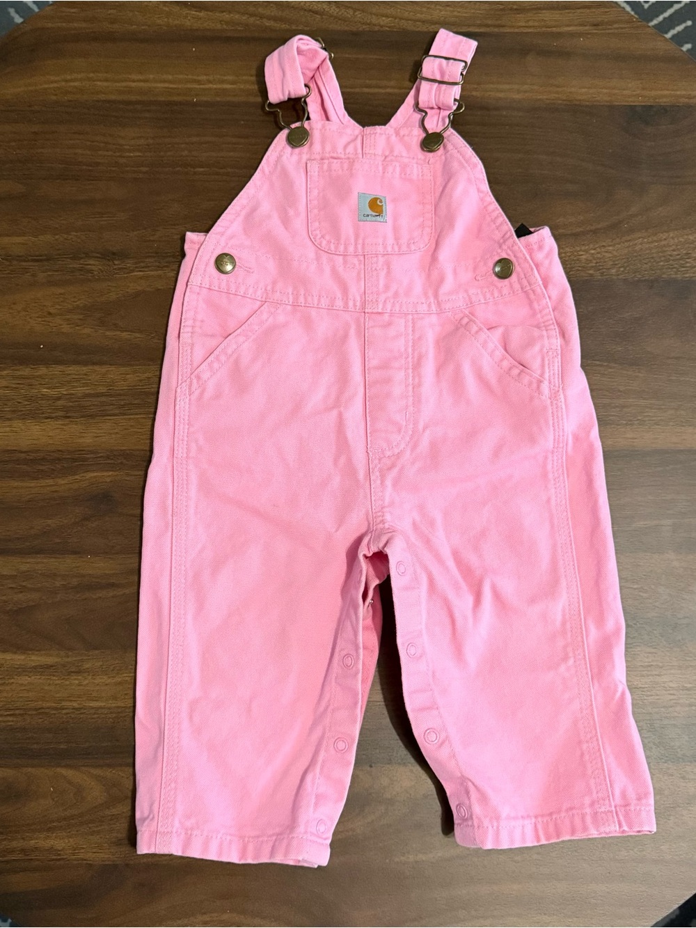 Baby girl pink Carhartt overalls